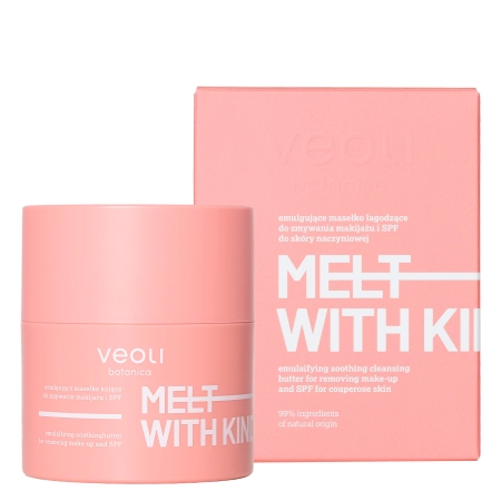Veoli Botanica - Melt With Kindness - Emulgujące Masełko Łagodzące do Zmywania Makijażu do Skóry Naczyniowej - 40g