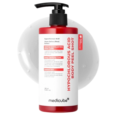 Medicube - Hypochlorous Acid Rice Body Peel Shot - Peeling do Ciała z Kwasem Podchlorawym - 280ml