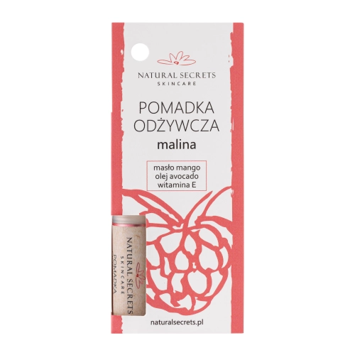 Natural Secrets - Pomadka Ochronna do Ust - Malina - 3,5g