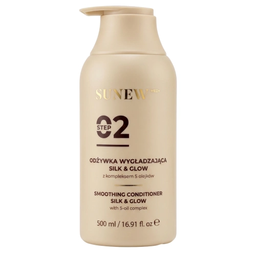 SunewMed+ - Silk&Glow Smoothing Conditioner - Odżywka Wygładzająca z Kompleksem 5-ciu Olejów - 500ml