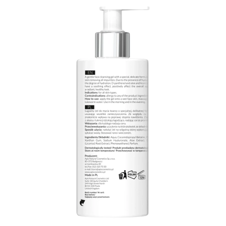 Apis - Moisturizing Face Cleansing Gel with Hyaluronic Acid - Nawilżający Żel do Mycia Twarzy z Kwasem Hialuronowym - 300ml 