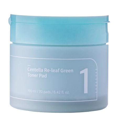 Numbuzin - No.1 Centella Re-leaf Green Toner Pad - Płatki z Ekstraktem z Wąkroty Azjatyckiej - 70szt. OUTLET
