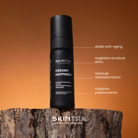 SkinTra - Creamy Happiness - Emulsja z Retinalem 0,1% w Cyklodekstrynach - 30ml