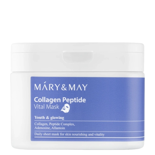 Mary&May - Collagen Peptide Vital Mask - Zestaw Ujędrniających Maseczek do Twarzy - 30szt