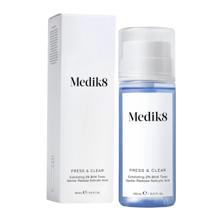 Medik8 - Press&Clear Exfoliating 2% BHA Toner - Złuszczający Tonik z Kwasem Salicylowym - 150ml OUTLET