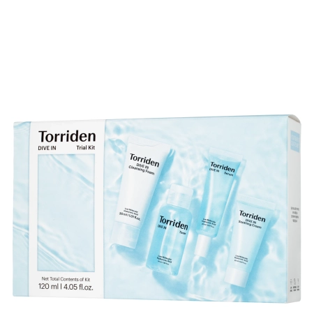 Torriden - Dive-In Trial Kit - Zestaw Kosmetyków Nawilżających do Twarzy - 50ml+30ml+20ml+20ml