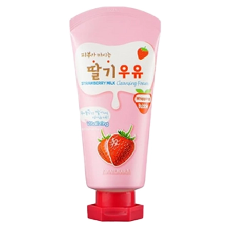 Kwailnara - Strawberry Milk Cleansing Foam - Oczyszczająca Pianka do Mycia Twarzy - Truskawka - 120g