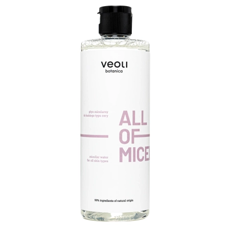 Veoli Botanica - ALL OF MICELLAR - Delikatny Płyn Micelarny do Każdego Typu Cery - 500ml
