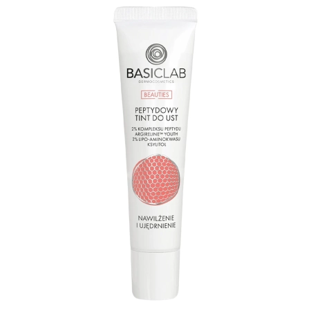 BasicLab - Dermocosmetics Beauties Peptydowy Tint do Ust, Bubble Gum, Nawilżenie i Ujędrnienie - 15ml