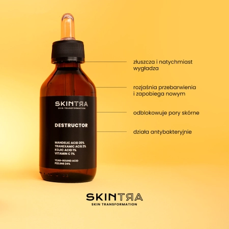 SkinTra - Destructor - Całoroczny Peeling Kwasowy 24% - 30ml