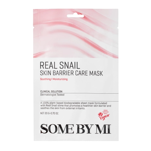 Some By Mi - Real Snail Skin Barrier Care Mask - Wzmacniająca Maska w Płachcie - 20g