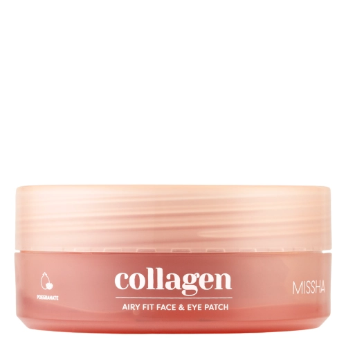 Missha - Airy Fit Collagen Lifting Face & Eye Patch - Ujędrniające Płatki Hydrożelowe z Kolagenem - 60szt