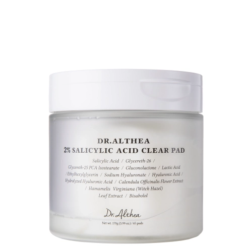 Dr. Althea - 2% Salicylic Acid Clear Pad - Oczyszczające Płatki z Kwasem Salicylowym 2% - 65szt.