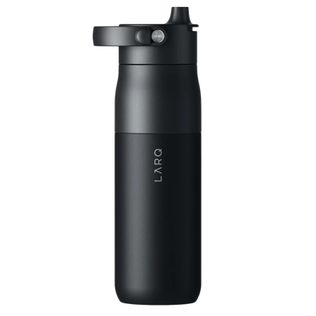 LARQ - Bottle PureVis 2 - Inteligentna, Samoczyszcząca Butelka Filtrująca, Światło UV-C - Obsidian Black - 680ml 