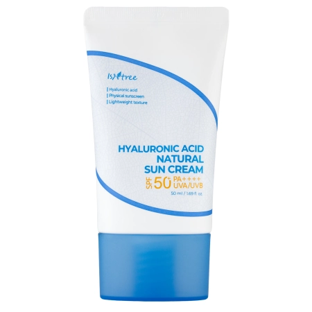 Isntree - Hyaluronic Acid Natural Sun Cream SPF50+/PA++++ - Krem z Filtrem Mineralnym - 50ml