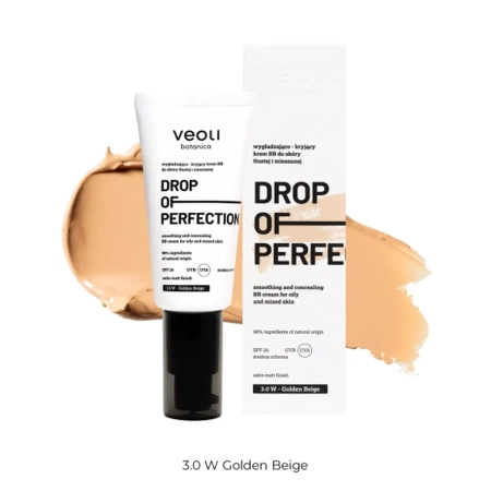 Veoli Botanica - Drop Of Perfection - Wygładzająco-Kryjący Krem BB - 3.0 W - Golden Beige - 30ml