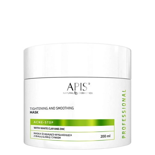 Apis - Professional - Tightening and Smoothing Mask with White Clay and Zinc - Maska Ściągająco-Wygładzająca z Białą Glinką i Cynkiem - 200ml