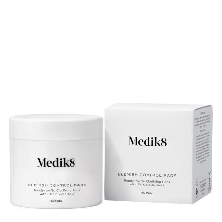 Medik8 - Blemish Control Pads - Ready-to-Go Clarifying Pads - Bezalkoholowe Płatki Złuszczające dla Skóry Problematycznej - 60szt