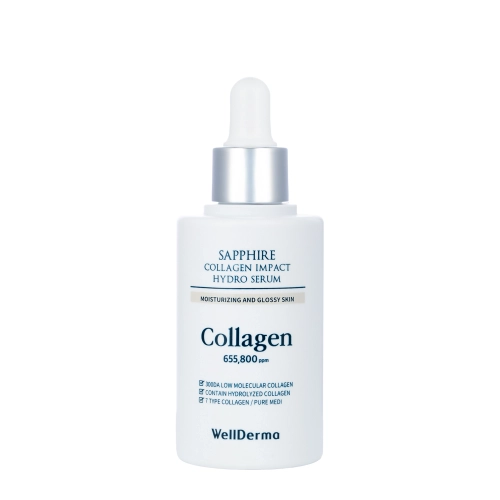 WellDerma - Sapphire Collagen Impact Hydro Serum - Nawilżające Serum do Twarzy - 50ml
