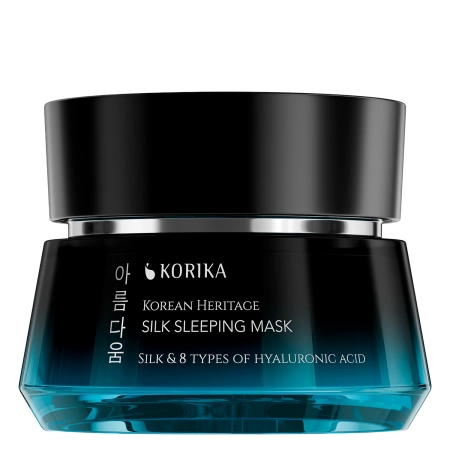 KORIKA - Korean Heritage Silk & 8 Types of Hyaluronic Acid Silk Sleeping Mask - Nawilżająca Maska do Twarzy na Noc - 50ml