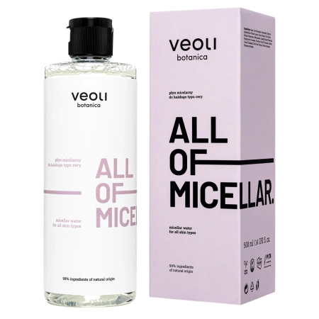 Veoli Botanica - ALL OF MICELLAR - Delikatny Płyn Micelarny do Każdego Typu Cery - 500ml