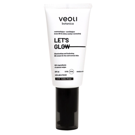 Veoli Botanica - Let's Glow - Rozświetlająco - Nawilżający Lekki Krem BB -  3.0W Golden Beige - 30ml