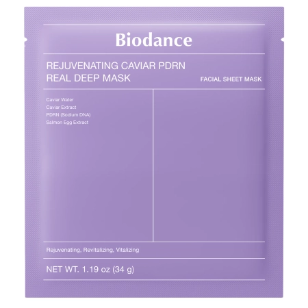 Biodance - Rejuvenating Caviar PDRN Real Deep Mask - Kolagenowa Maska do Twarzy z PDRN - 1szt/34g