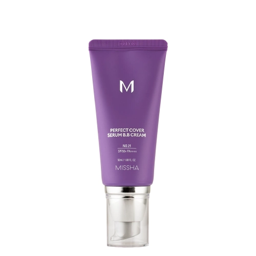 Missha - M Perfect Cover Serum BB Cream SPF50+/PA++++ - Kryjący Krem BB Serum - No.21 Light Beige - 50ml