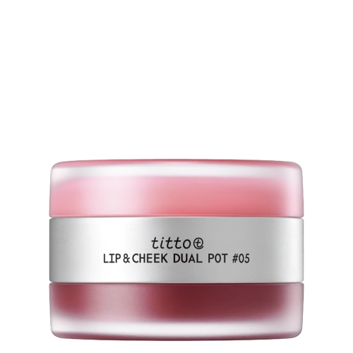 titto - Lip & Cheek Dual Pot - Duo do Ust i Policzków - #05 City Pink/Purple Never Die - 10g