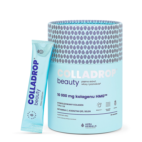 Aura Herbals - Colladrop Beauty Kolagen HMGTM 10000 mg - Saszetki - Ananas - 30szt - OUTLET