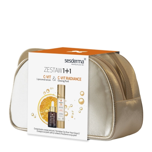 Sesderma - C-VIT Set - Zestaw Serum + Krem - Kosmetyczka - 30ml+50ml