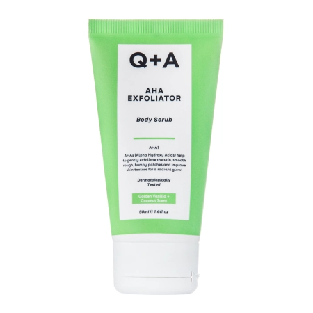 Q+A - AHA Exfoliator Body Scrub - Wygładzający Peeling do Ciała z Kwasami AHA - 50ml