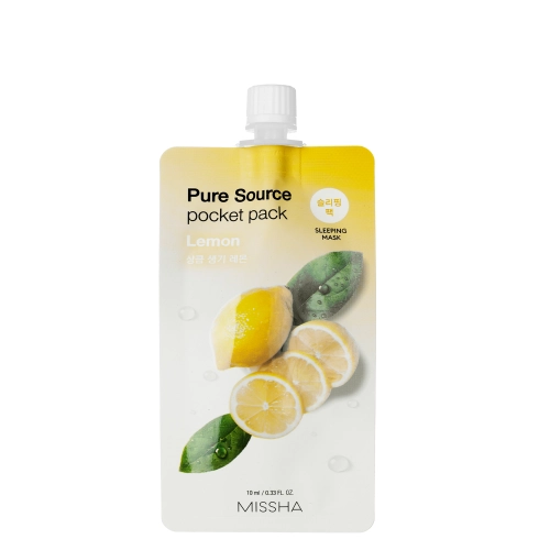 Missha - Pure Source Pocket Pack - Lemon - Rozświetlająca Maska do Twarzy - 10ml