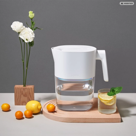 LARQ - Pitcher PureVis - Inteligentny, Samoczyszczący Dzbanek Filtrujący - Pure White - 1,9L