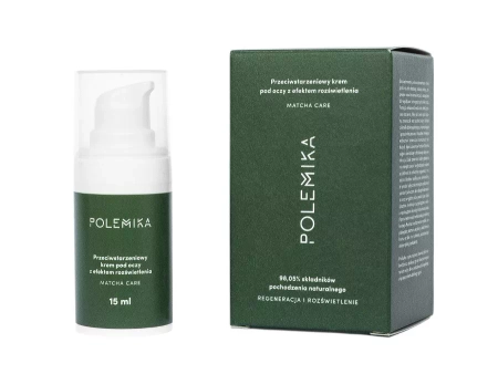 Polemika - Matcha Care - Przeciwstarzeniowy Krem Pod Oczy z Efektem Rozświetlenia - 15ml