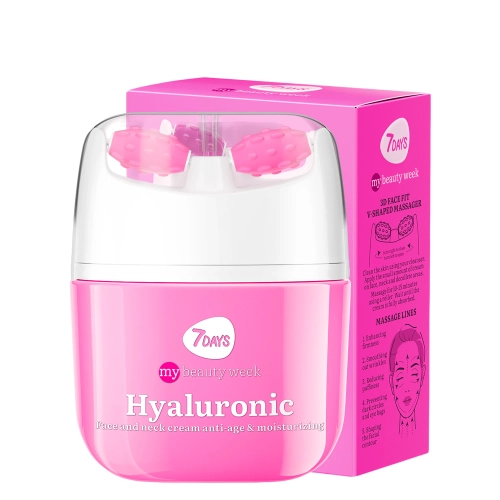 7DAYS - My Beauty Week - Hyaluronic V-Shaping Facial Anti-Age Concentrate - Przeciwzmarszczkowy Krem-Koncentrat do Twarzy z Rollerem - 40ml