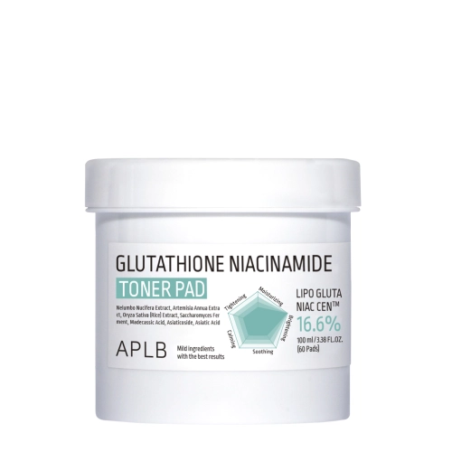 APLB - Glutathione Niacinamide Toner Pad - Rozjaśniające Płatki do Twarzy - 60szt/100ml
