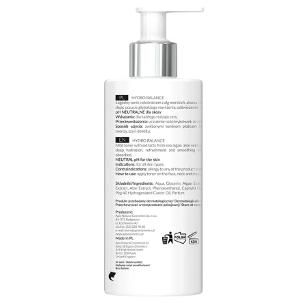 Apis - Professional - Hydro Balance - Moisturizing Toner with Sea Algae - Nawilżający Tonik z Algami Morskimi - 500ml