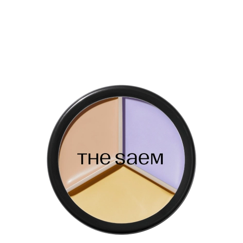 The Saem - Cover Perfection Triple Pot Concealer - Potrójny Korektor w Palecie - 04 Tone Up Beige - 13.5g