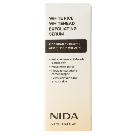 NIDA - White Rice Whitehead Exfoliating Serum - Złuszczające Serum do Twarzy z Ekstraktem z Białego Ryżu - 50ml