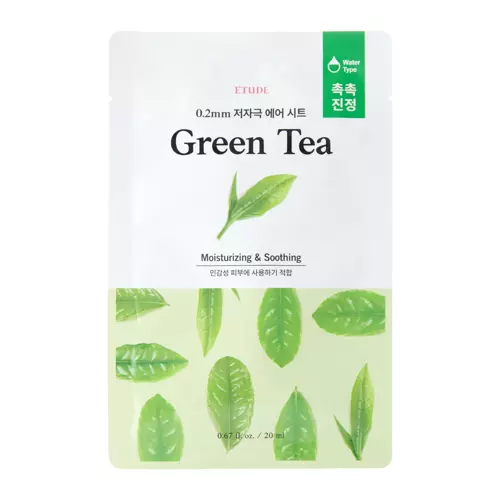 Etude House - 0.2mm Therapy Air Mask - Green Tea - Oczyszczająco-Wygładzająca Maska z Ekstraktem z Zielonej Herbaty - 20ml
