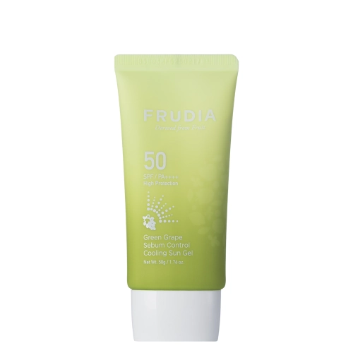 Frudia - Green Grape Sebum Control Cooling Sun Gel SPF50+PA ++++ - Krem-Żel z Filtrem do Twarzy - 50ml
