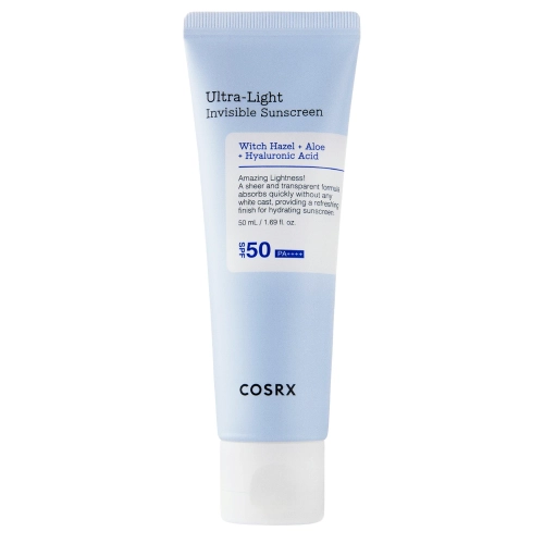 COSRX - Ultra - Light Invisible Sunscreen SPF50+/PA++++ - Lekki Nawilżający Krem z Filtrem Przeciwsłonecznym - 50ml OUTLET