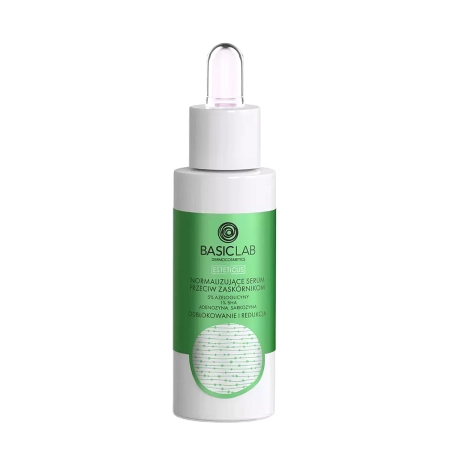 BasicLab - Odblokowanie i Redukcja - Normalizujące Serum Przeciw Zaskórnikom z 5% Azeloglicyny i 1% BHA - 30ml OUTLET