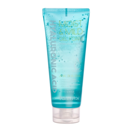 Farmstay - Hyaluronic Acid Moist & Mild Gel Foam - Nawilżająca Delikatna Pianka Oczyszczająca z Kwasem Hialuronowym - 200ml