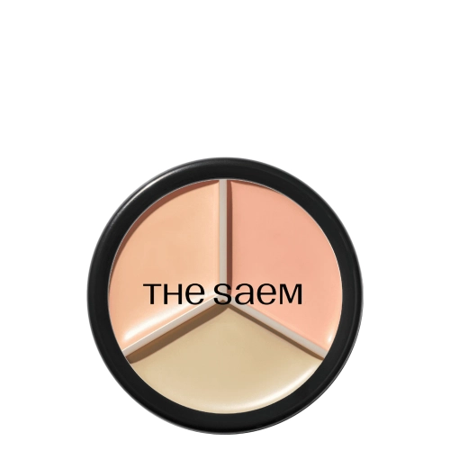 The Saem - Cover Perfection Triple Pot Concealer - Potrójny Korektor w Palecie - 03 Correct Up Beige - 13.5g