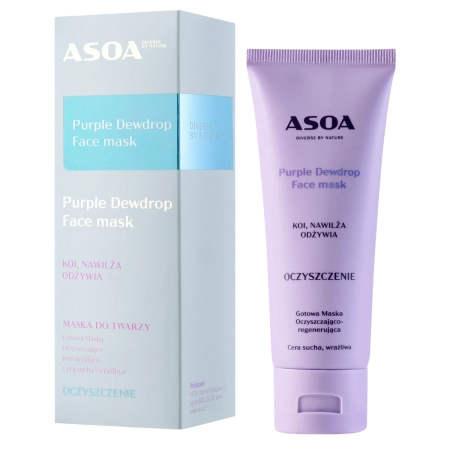 Asoa - Maseczka Do Twarzy - Purple Dewdrop - 75ml