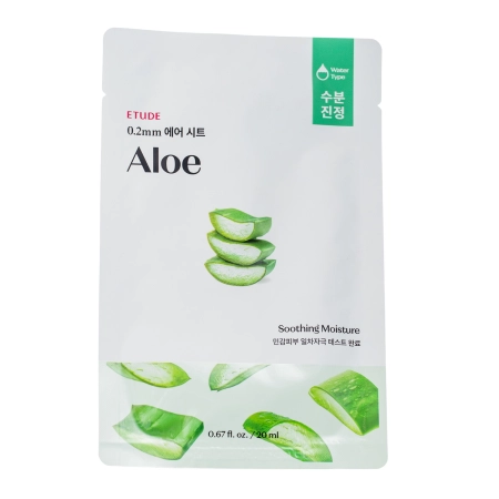 Etude House - 0.2mm Therapy Air Mask - Aloe - Maska z Ekstraktem z Aloesu - 20ml 