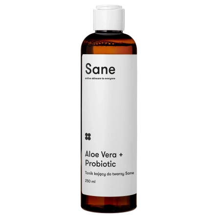 Sane - Aloe Vera 2% + Probiotic Calming Face Toner - Łagodzący Tonik do Twarzy z Aloesem - 250ml