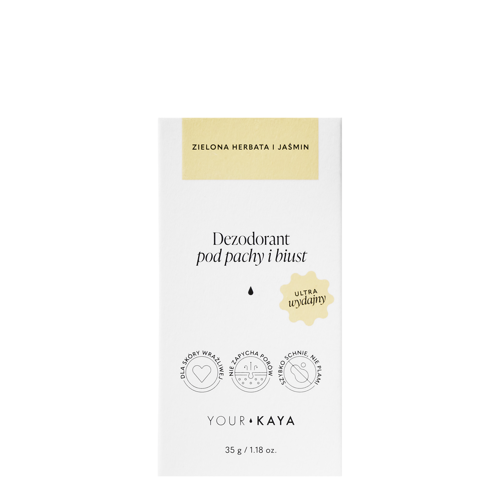 Your Kaya - Dezodorant pod Pachy i Biust - Zielona Herbata i Jaśmin - 35g